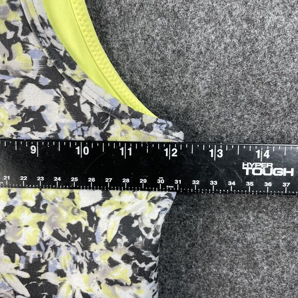 Lululemon Inspiration Tank II Crosscourt Petal Black Clarity Yellow Size 2 EUC - Picture 6 of 7